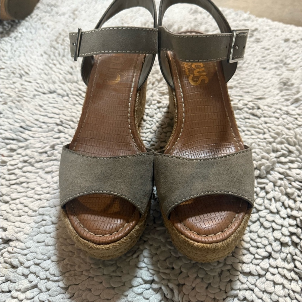 Circus by Sam Edelman Gray Espadrille Wedges